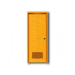 PVC Door with Louver Brown 60 x 210