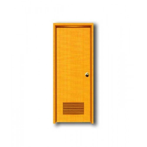 PVC Door with Louver Brown 60 x 210