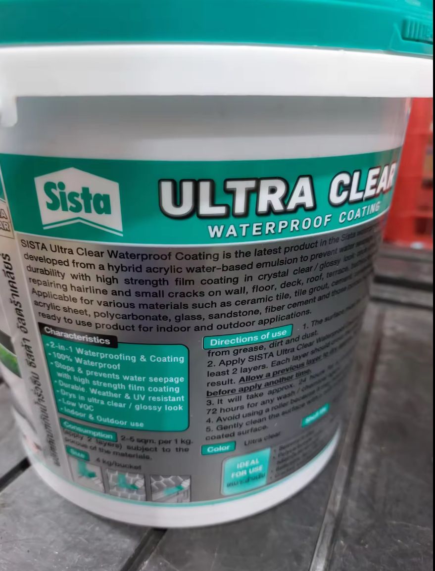 Sista BIG 4LTR ULTRA CLEAR Waterproof Coating - Image 2